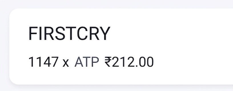 _Creer_sonador's tweet photo. The first milestone of a decade-long journey. 💎💎💎
Next Target: 3,500 Shares. 📈
#FirstCry #Brainbees #IPO #nifty #multibaggerstock #smallcap https://t.co/qlsy5zTyvg