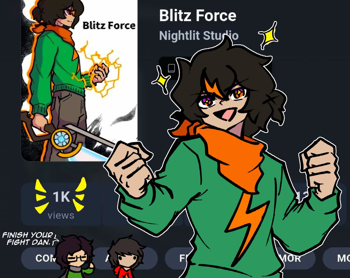AbyssVel78's tweet photo. Blitz Force has made it to 1k Views!!!

Thank you everyone for check out our comic and being so patient, we're still working so hard on it and hope you'll keep supporting us! https://t.co/ipX5gOeybk