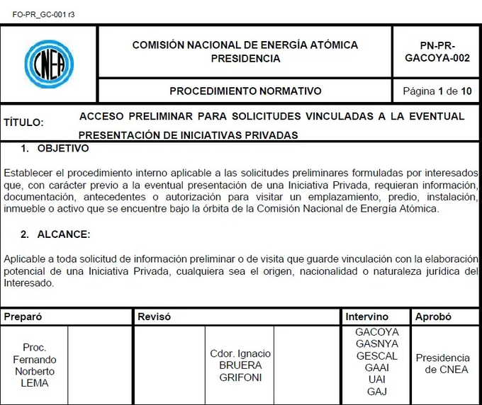 MartnPeiretti1's tweet photo. 🚨⛔️✅ Milei entrega todos nuestros activos nucleares. A través del “Acceso Preliminar para solicitudes vinculadas a la eventual presentación de Iniciativas Privadas”, EEUU auditó todos los activos nucleares de Argentina, activos Nucleares que les va a entregar Javier Milei. https://t.co/0Mr2oj0SIA
