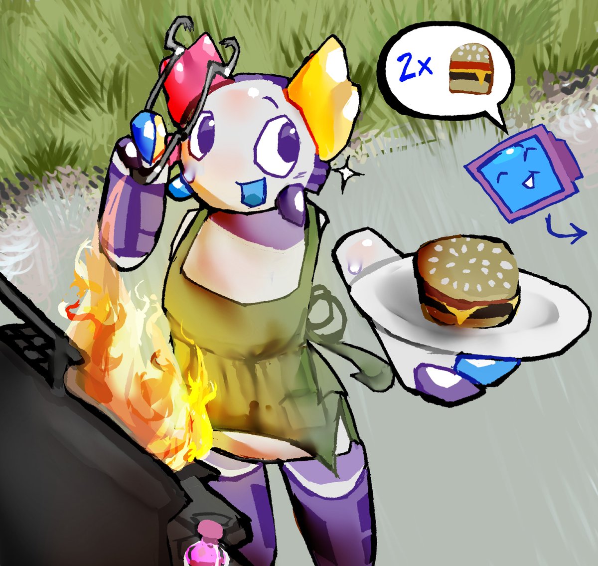 bleugelatin's tweet photo. lets have a bbq! and have a happy 4th of july. #Regretevator https://t.co/AwQ0vmXF6L