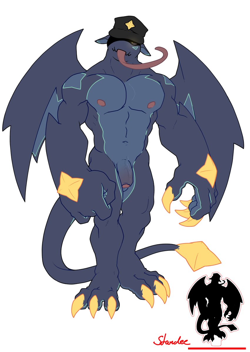 Samaraka1's tweet photo. COOL BEAST D.A.D standee design. dressed front, nude back.

eventually i want all cool beast to have their own individual standee. 

but for now i have to do the biggest crime of all.... dress the character  😭 https://t.co/h6NFBMj3tu