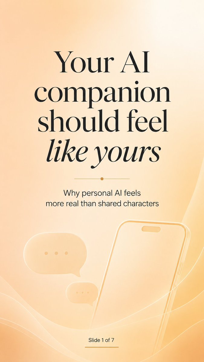 bluemagikSGO's tweet photo. Most AI companion apps give everyone the same characters.
MyBabe AI is different.
You create your own companion, shape their personality, and build a private connection that feels personal over time.
Not shared.
Not generic.
Yours.
#MyBabeAI #AICompanion #AIChat #AIFriend #VirtualCompanion #DigitalCompanion #FutureOfAI #ArtificialIntelligence #AITools #AIStartup #ConsumerAI #AppStore #GooglePlay
