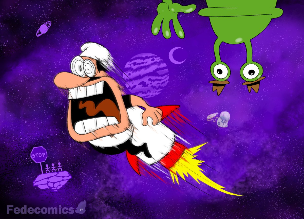 Fede_fedecomics's tweet photo. Peppino Rocket drawing 

#pizzatower #pizzatowergame #pizzatowerfanart #peppino_spaghetti #space https://t.co/eT0LPuHFsB