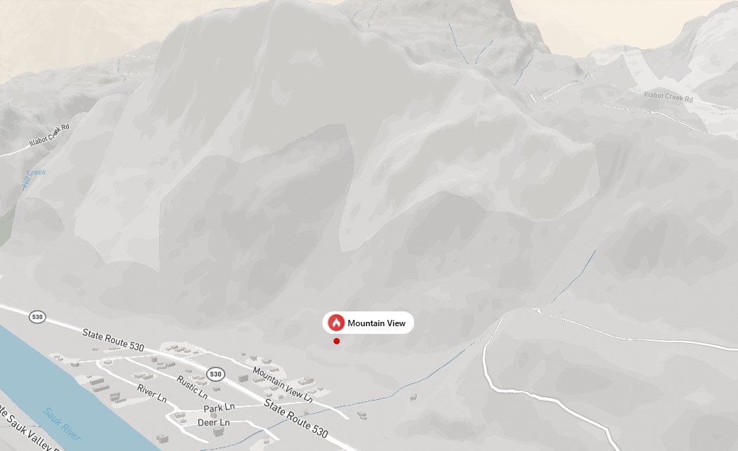Wa_fire_watch's tweet photo. #MountainViewFire New 10-acre fire which is located South of Rockport and is just East of HWY 530. The fire is in steep terrain with moderate rate of spread and no access, per radio traffic. Air resources and more resources have been ordered. The fire is near residences. #wawx https://t.co/xugTjEisAR