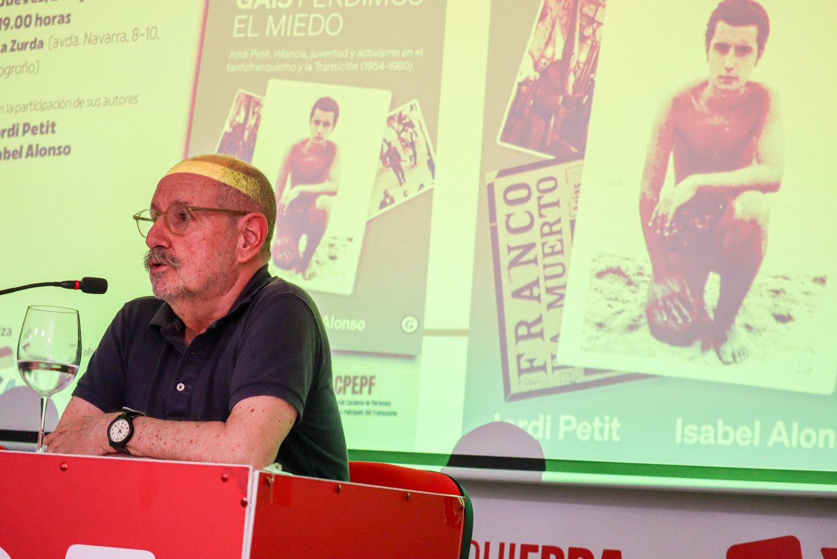 iurioja's tweet photo. 🔻🌈 Hoy en La Zurda, Jordi Petit e Isabel Alonso nos presentan su libro ‘Cuando los gais perdimos el miedo’. 

Hablamos de ser LGTBIQA+ en el tardofranquismo y la transición, del despertar sexual bajo un nacionalcatolicismo asfixiante y de militancia antifascista. https://t.co/wxzJFDHrqG