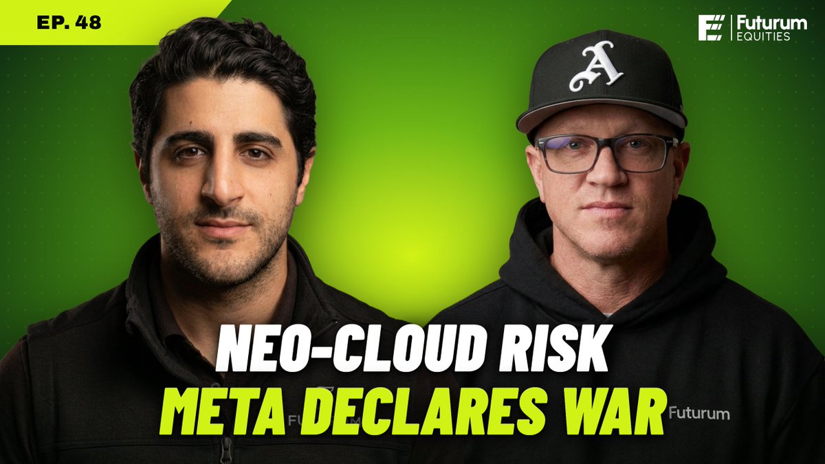 FuturumEquities's tweet photo. FUTURUM EQUITIES PODCAST EPISODE #48

Daniel & Shay broke down 5 big themes:
• Alex Carp's interview and what it means for the software trade
• Why the team was adding $PLTR in the $115 range
• Meta compute: threat to neo clouds or SpaceX replay? $NBIS, $CIFR, $CRWV, $WULF
• The memory trade after Meta's announcement: $MU
• OpenAI's 5% government equity deal and what it really signals

Plus a live Q&A, including whether Apple's Chinese memory supplier push is real or pure negotiation theater.