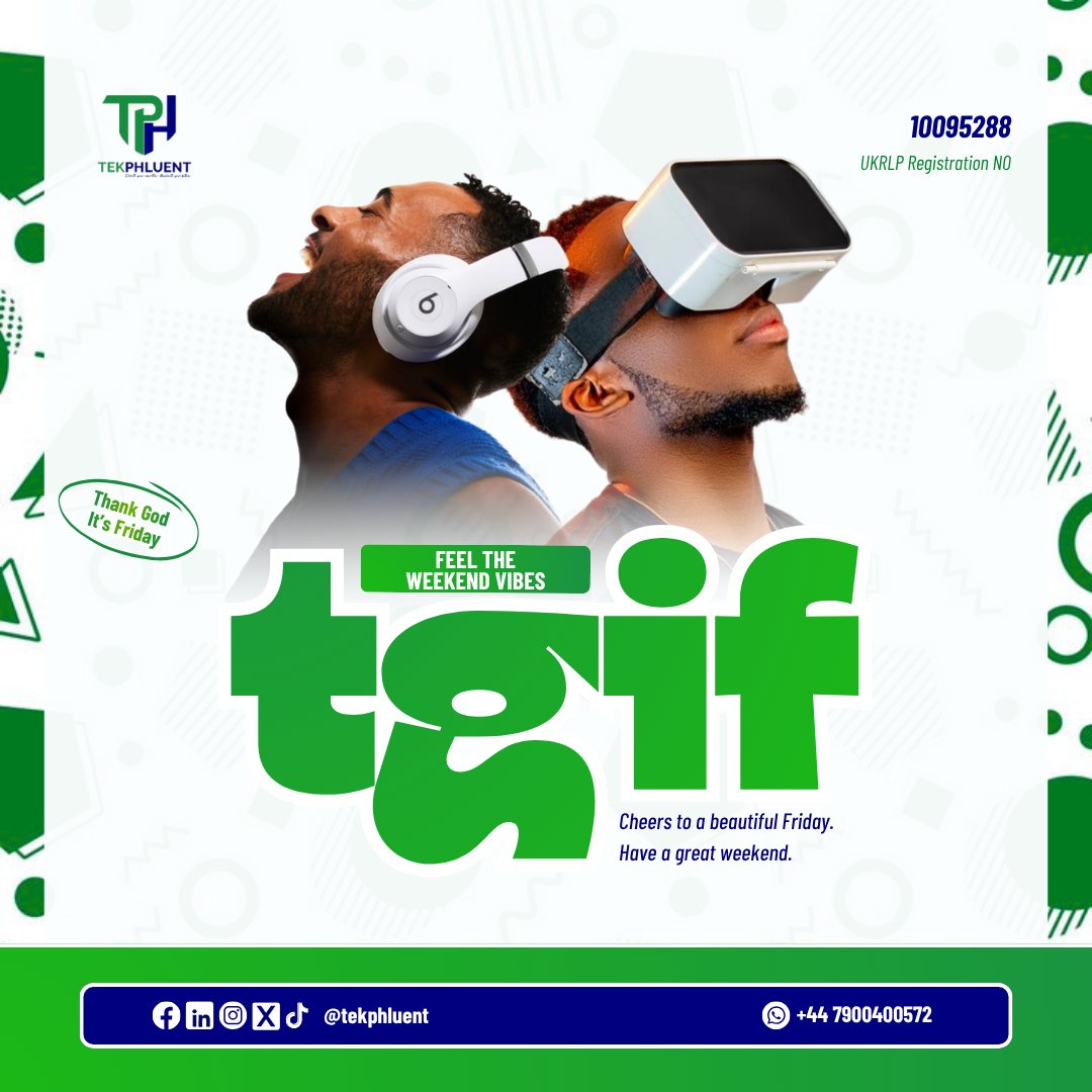 tekphluent's tweet photo. TGIF! 💚

The weekend is here. Relax, recharge, and make time to invest in your future. Every great journey begins with one step.

Have an amazing weekend from all of us at TekPhluent!

#TGIF #HappyFriday #TekPhluent #WeekendVibes #TechSkills https://t.co/mnJetG2bIm