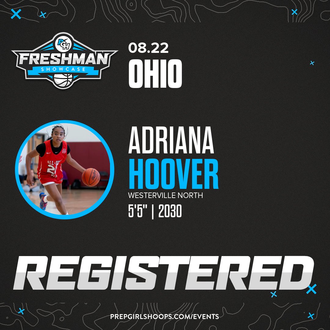 PGH_Ohio's tweet photo. Welcome Class of 2030 Adriana Hoover (@adrihoover) of Westerville North HS to the @PGH_Ohio Showcase @ Mintonette Sports (FieldhouseUSA Courts). 

🔥🏀 #PGHFreshmanShowcaseOH 🏀🔥

Register NOW! 👇  
https://t.co/QqSoUkpzoJ https://t.co/SfF8MSOMIg