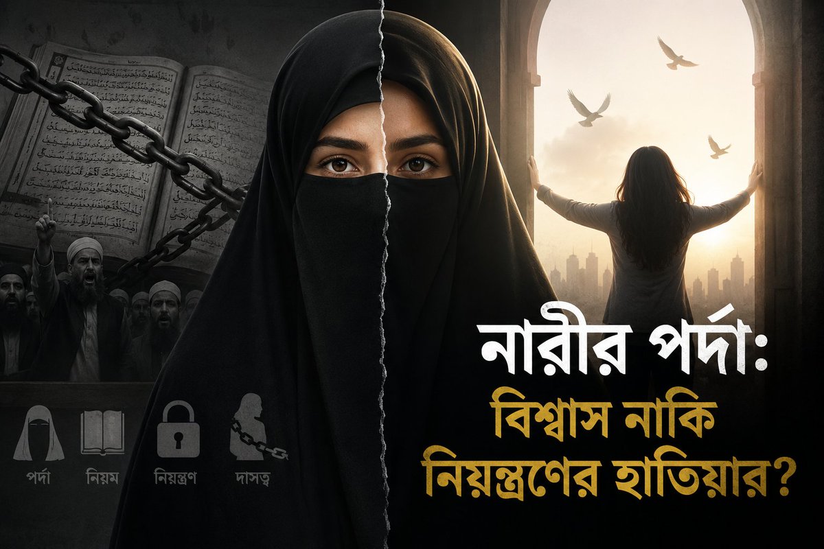 princenurul's tweet photo. নারীর পর্দা: বিশ্বাস নাকি নিয়ন্ত্রণের হাতিয়ার?
বিস্তারিত পড়ুন কমেন্ট সেকশনে... https://t.co/bwMcVeXIp6
