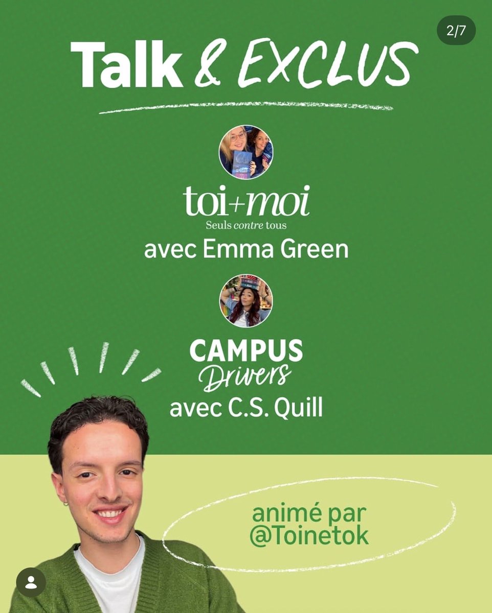 offcampusfrance's tweet photo. Lors de l’événement Book Club à Paris par Prime Video Emma Green et C.S Quill nous feront l’honneur d’être là pour des dédicaces et des exclus des deux prochaines adaptation française de Prime Video « TOI + MOI » et « Campus Drivers ». https://t.co/jYHSif8HQE