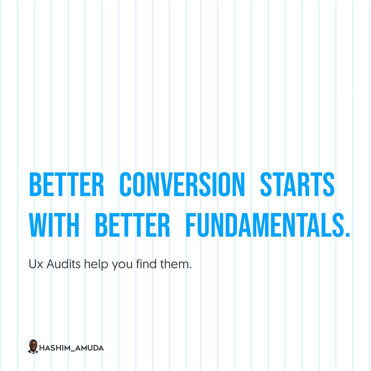 Hashim_Amuda's tweet photo. Most conversion improvements don't come from new features.
They come from getting the basics right.
That's what I look for in UX audits.
#UXAudit #ConversionUX #ProductThinking #SaaSUX https://t.co/jWJvfHvh2k