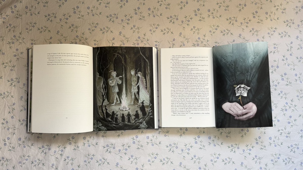 chapterlviii's tweet photo. i went with the last unicorn and the tenant of wildfell hall 🤍 https://t.co/Q38Af0dhXO