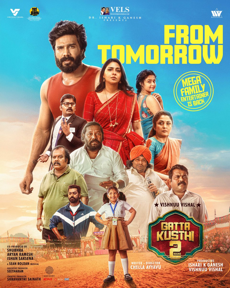 EGACinemas's tweet photo. #gattakusthi2
#gattakusthimovie
Bookings Open @ ONLINE & COUNTER
#VishnuVishal
#aiswaryalekshmi
#EGACinemas
#RGBLASER |
#DOLBYAUDIO |
#COUPLESOFA https://t.co/720MIMlQBJ