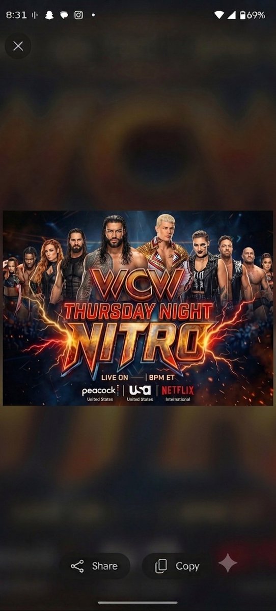 Realjoshangel's tweet photo. I find this kind of interesting I believe WWE accidentally leaked something I don't know if it's still there or not it'd be possibly WCW making a comeback https://t.co/2XGcTkT6oO