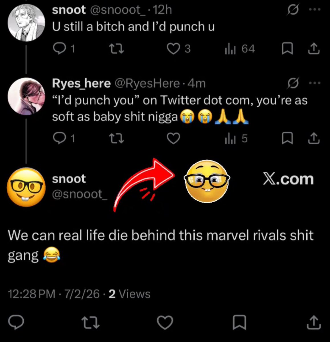 RyesHere's tweet photo. @snooot_ little harmless geek😭😭😭 https://t.co/UxDckr4U9H