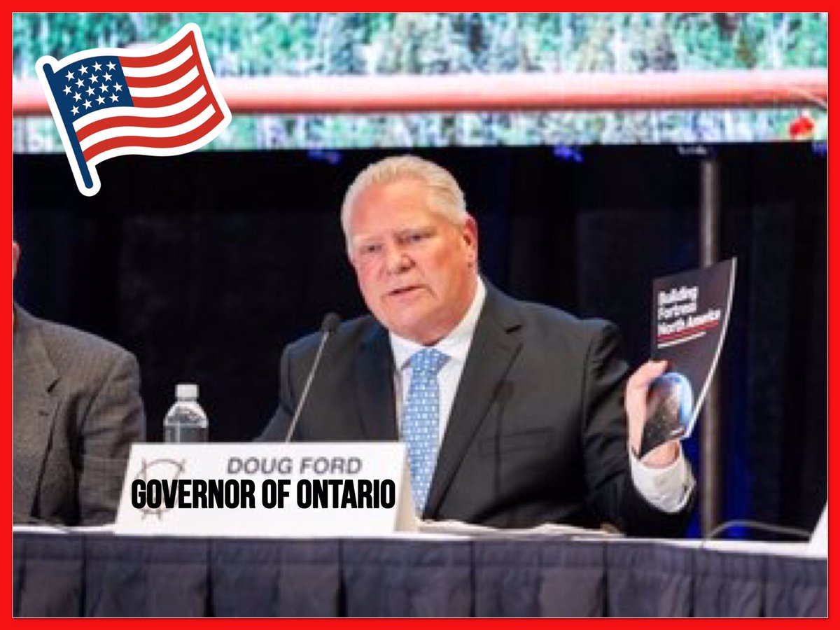 portagebaygirl1's tweet photo. Look at me folks. I’m in the U.S. hiding from Ont reporters who want to know my business. I’m showing off my new pamphlet called Fortress North America. I have no clue what it’s all about, but I love waving it around like this. -Doug Ford, Governor of Ontario https://t.co/ktAK1GxOCK