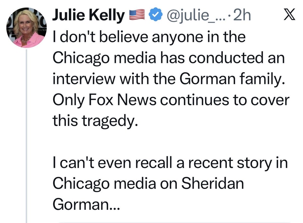CortesSteve's tweet photo. Chicago media almost totally ignored the terrible, preventable Sheridan Gorman tragedy!

It’s one key reason I went to there the crime scene, to honor her and tell the real story.

See my mini doc below…
@julie_kelly2 https://t.co/HbLEI8KwOo