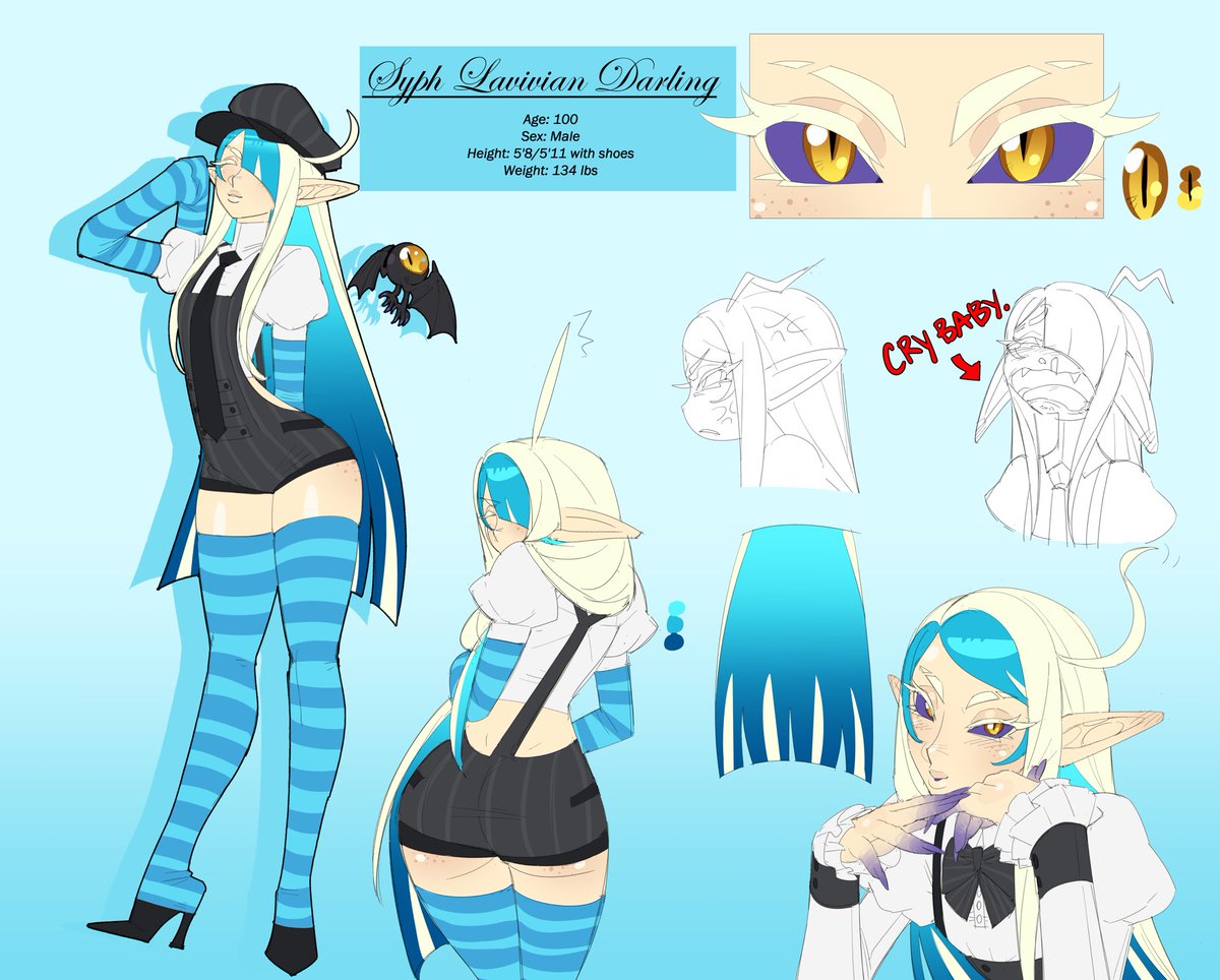 chknbunnyxd's tweet photo. finalized (hopefully) reference sheets for Poof and Syph https://t.co/ub3MMXEtdE