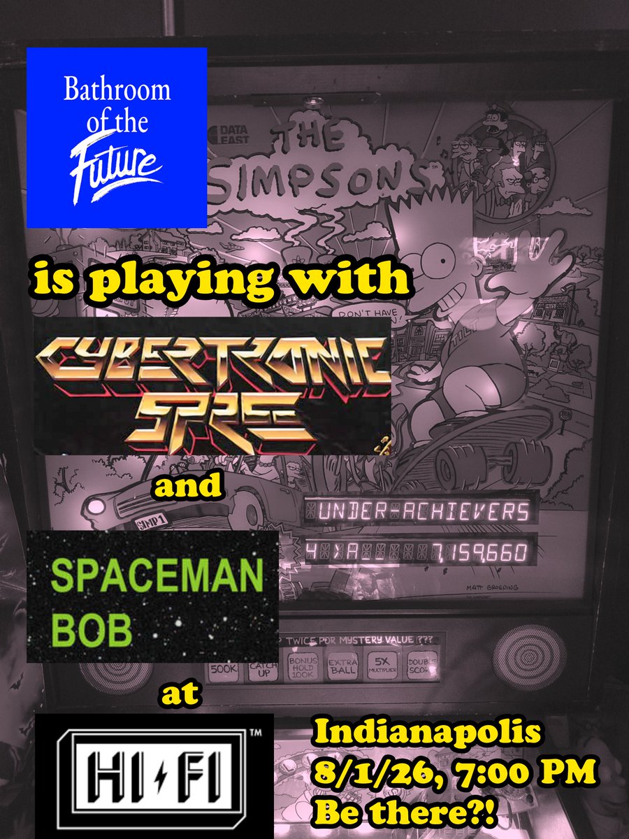 botf_band's tweet photo. HEEEY THERE EVERYONE
We're headed back to Indianapolis to hang out with our old pals @cybertronicband and our new pal Spaceman Bob at Hi-Fi Indy
and we'd like to hang out with YOU, TOO
#hifiindianapolis #nerdrock #nerdcore https://t.co/CtX5DH6ipN