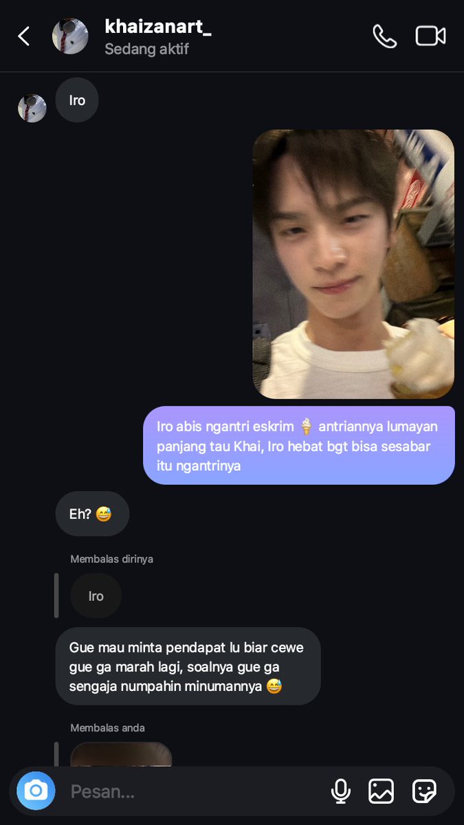oportaylor's tweet photo. Jiro yang masih deketin mantan dari gebetannya buat bales dendam biar dia bisa pacaran sama gebetannya itu. tapi kalau di pikir-pikir lagi, status Jiro as "straight" harus dipertanyakan. ga ada angin ga ada hujan, kenapa tbtb ngirim pap?

☆ Khaizan-Jiro

doshin/donit 2tweets au https://t.co/xHH8LYpcU1