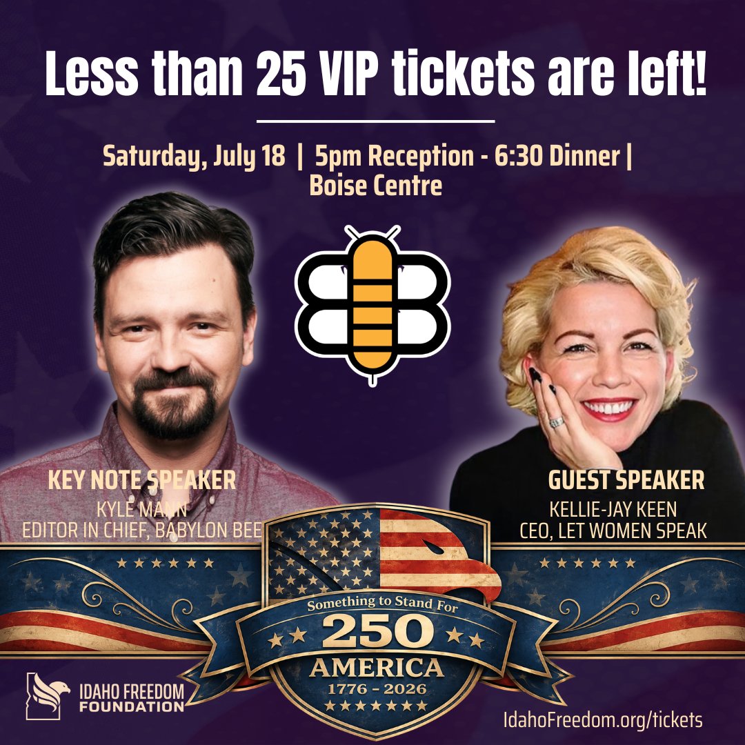 idahofreedom's tweet photo. 🎟️🎟️Let's talk VIP! This is the only ticket that gets you into our VIP reception to mingle and chat with Kyle Mann and Kellie-Jay Keen. Get yours TODAY!

link in the follow up post! 👇 https://t.co/ifAD5TL57Z