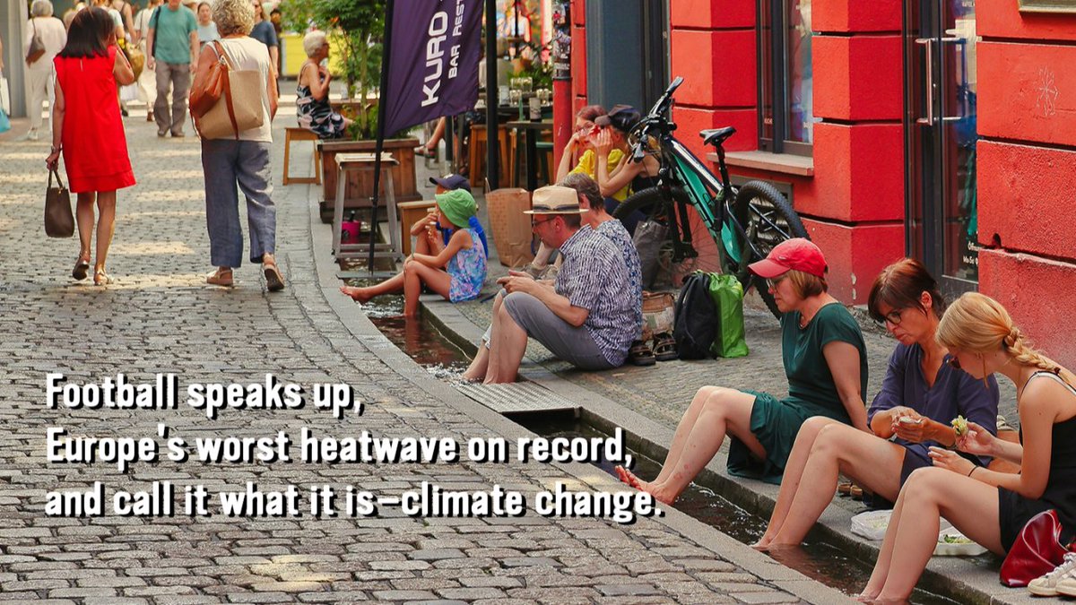 KHayhoe's tweet photo. Heat records are falling across Europe and North America right now. This week's Talking Climate connects what's happening to what you can do about it.

⚽ Good news: Voices inside football are speaking up about climate: not just asking for recycling bins, but pushing back on fossil fuel sponsorships and building tool-kits in six languages to help clubs turn climate action into something real for fans and communities.

🌡️ Not-so-good news: Early estimates suggest more than 20,000 people have already died in the EU heatwave, and climate scientists confirm the record-breaking temperatures would have been virtually impossible without the burning of fossil fuels.

💬 What you can do: When someone asks why this summer feels so brutal, you don't need to be a climate scientist to answer. A new study shows that when people learn an extreme weather event was made worse by climate change, they're significantly more likely to support climate action.

Read the full issue below, and share one thing you learn with people you know. That conversation is one of the most important things you can do right now.

https://t.co/5r2t62FlYE