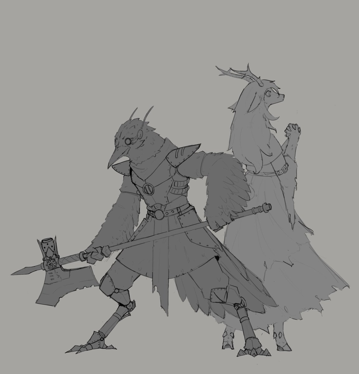 mechamichal's tweet photo. While Burghley is almost done I also drew Noelle. I want to give her a more banshee esque vibe https://t.co/vY0fwIagwq