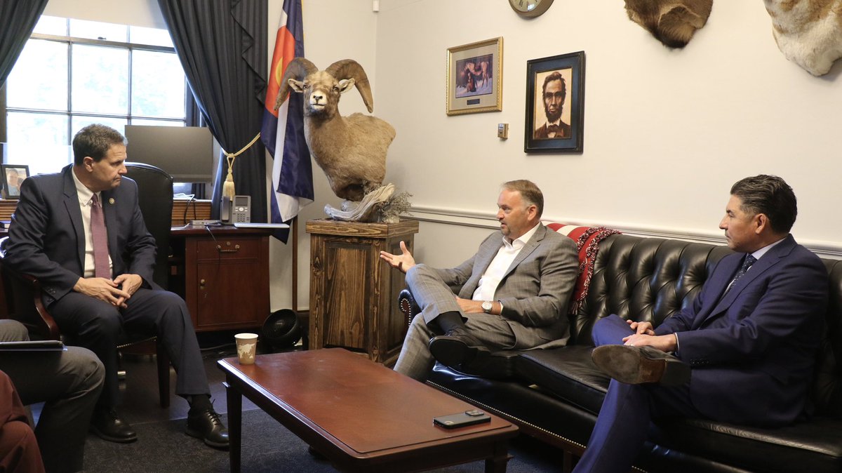 RepJeffCrank's tweet photo. I met with York Space Systems, a Colorado-based aerospace company and a key partner to our Space Force, which delivers enhanced satellite capabilities and ensures our mission in space and beyond is executed efficiently and effectively. https://t.co/8RLJJJGcks