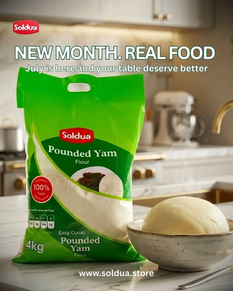 SolduaYam's tweet photo. New month. New energy. Real food on the table.
Because your family deserves real food. Every month. Not just sometimes.
📦 2kg — £14 | 4kg — £27

🚚 Free delivery on 12kg+
#HappyNewMonthfamz https://t.co/4289MZaKW2