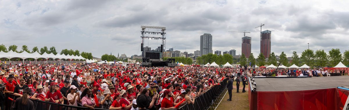 CdnHeritage's tweet photo. Today, we look back with gratitude and forward with hope. 🇨🇦✨

Although weather conditions in Canada’s Capital Region prevented us from continuing the celebrations into the evening, the spirit of Canada Day remained strong throughout the day. https://t.co/fXBp5fxYen