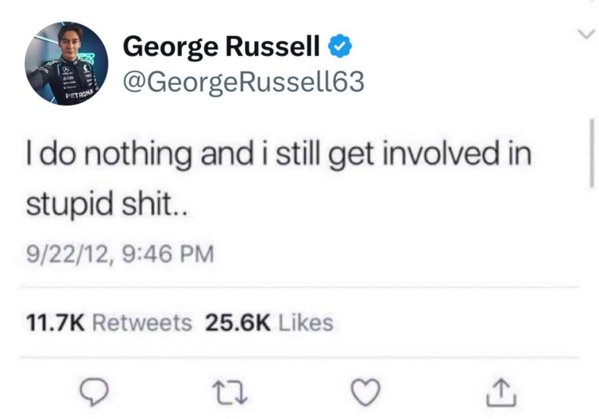 george russell pr manager tweet media