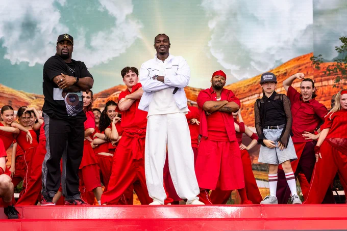 TOBi performing during the Canada Day Noon Ceremony in Canada's Capital Region.