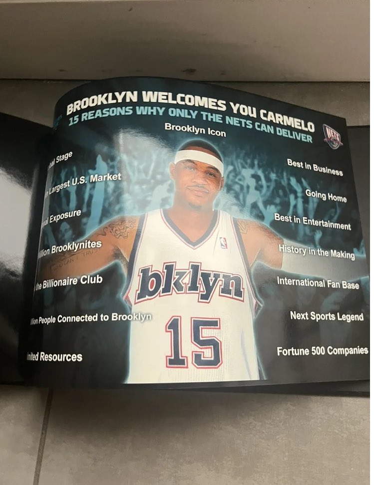 HoopGrids's tweet photo. Nets free agency pitch book to Melo https://t.co/m0dePqJp84