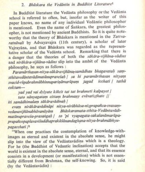accelerator00_'s tweet photo. For buddhists, it was Bhaskara who represented Vedanta &amp; they have ignored all other philosophers in their literature.

Unfortunately for the guy who started the trend of calling Shankara crypto-buddhist, Buddhists themselves thought of him as a crypto-buddhist. https://t.co/fhvEbFst70