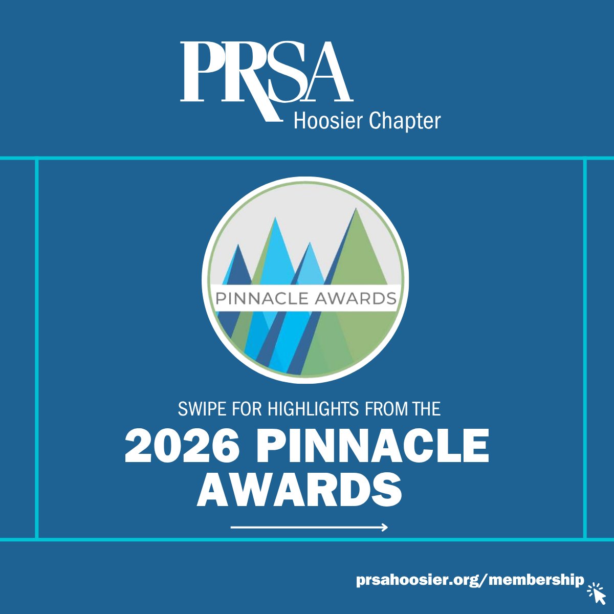 PRSAHoosier's tweet photo. At yesterday's 2026 Pinnacle Awards, we celebrated the best in our industry 👏

Congrats to all of our winners and cheers to another exceptional year of PR in Indiana 🥂

#PRSAHoosier #PublicRelations #Marketing #Communications #Indianapolis https://t.co/2qhS2RrCLZ