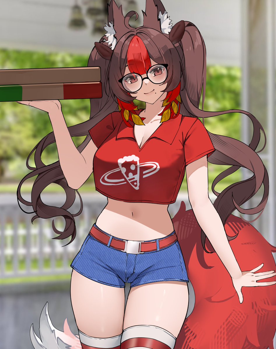 CoffeeFox_VT's tweet photo. Pov: You get the munchies and order pizzas and i’m your delivery driver. You tip me with a bud and a handful of coffee beans which I gladly accept 🍕

#coffeefoxdoodle 

🎨： @vierzeck https://t.co/SnA804m0mb
