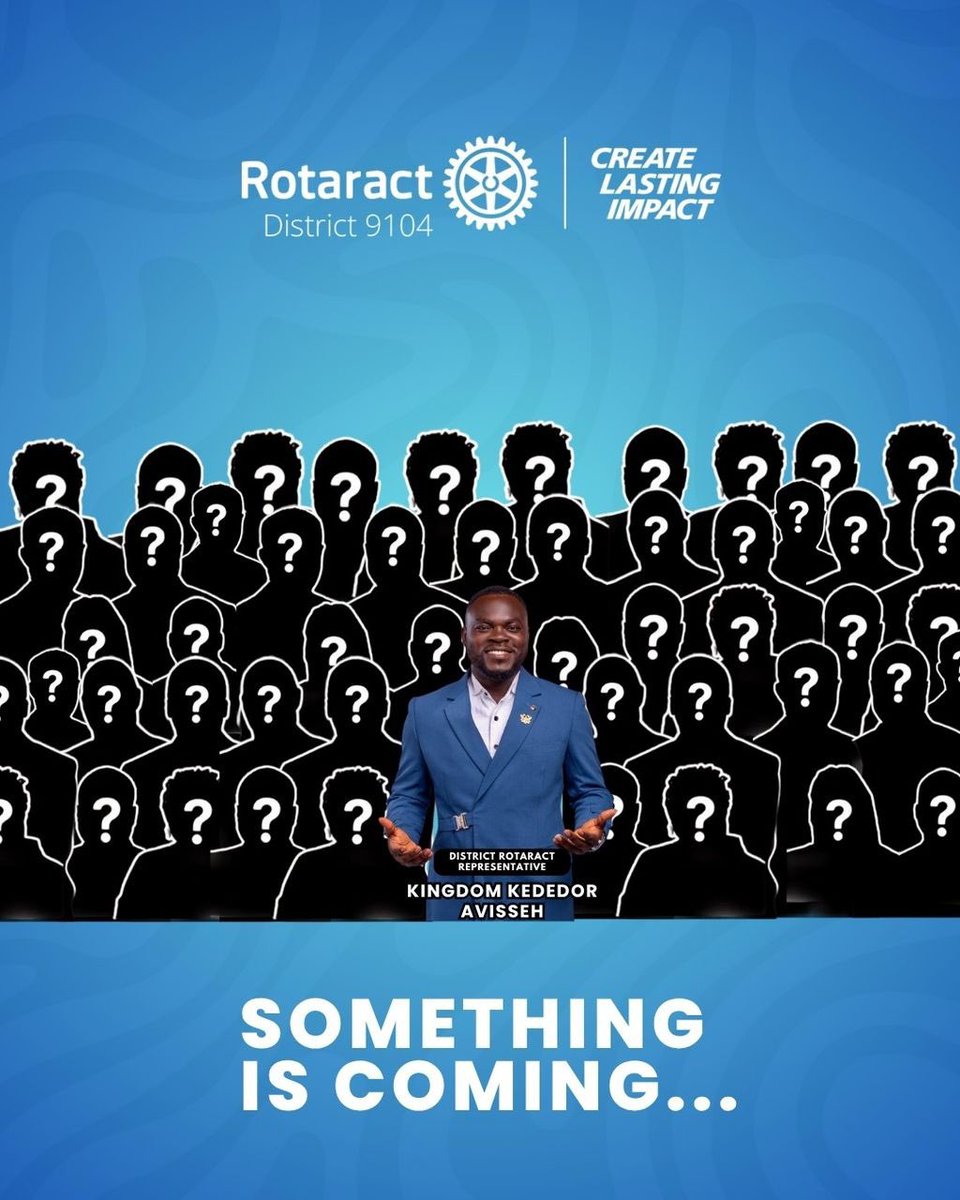 rotaractd9104's tweet photo. SOMETHING IS COMING 

Vision is clear…Focus specific

During the 2026-27 Rotary Year, everything you will experience isn’t just my goal 
Its a shared dream with multiple rotaractors that have agreed to join me on this journey 

DRR Kay With 99 Others🤭💫

#United4Impact https://t.co/1mpy8RxkTR