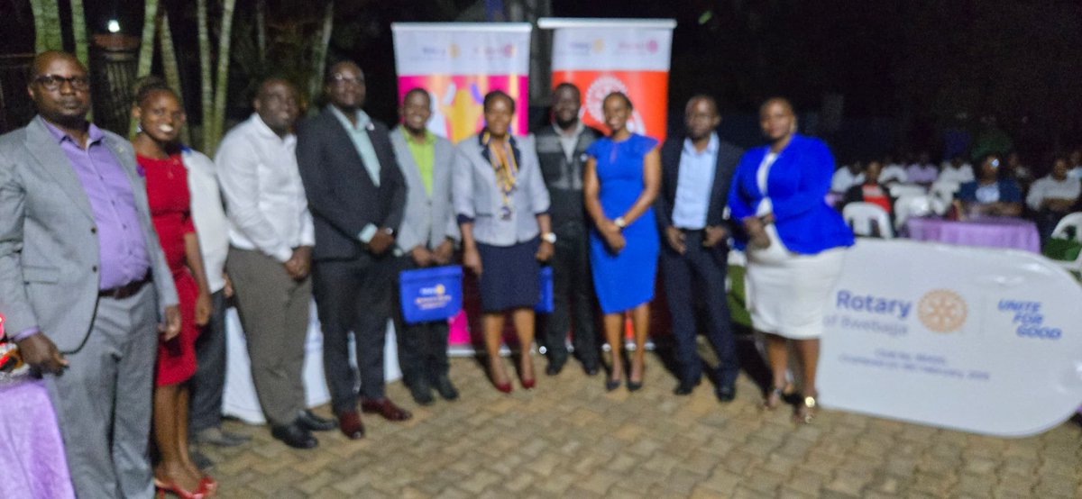 RcBwebajja's tweet photo. "Every new beginning in Rotary is another reason to celebrate". The greatest happiness is seeing a journey of service come full circle. 

Congratulations to  Past Presidents of @RAC_Bwebajja on observing the 5th Rotaract goal by joining your  sponsoring Club. 
#WeAreBwebajja https://t.co/BiSFTxJTuj