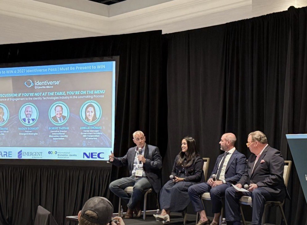 AriellePThomas's tweet photo. It was an honor to speak at @Identiverse in Las Vegas earlier this month on the importance of engaging with policymakers as security and tech companies navigate today’s rapidly evolving policy landscape. One of my favorite topics to speak on! 🏛️#governmentrelations #techpolicy https://t.co/1XNA2GEIn7