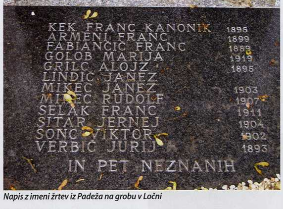 hudajama1945's tweet photo. Družina Armenijevih.Manjka zadnji sin , ki se je rodil med vojno. Očeta Franca so ubili partizani in sin  prim. dr. Ciril Armenij opisuje to tragično zgodbo👇

 https://t.co/IEBRvG1q3C
sl1: Francetova družina 
sl2:Napis z imeni žrtev iz Padeža na grobu v Ločni https://t.co/ZjhPqGVfsg