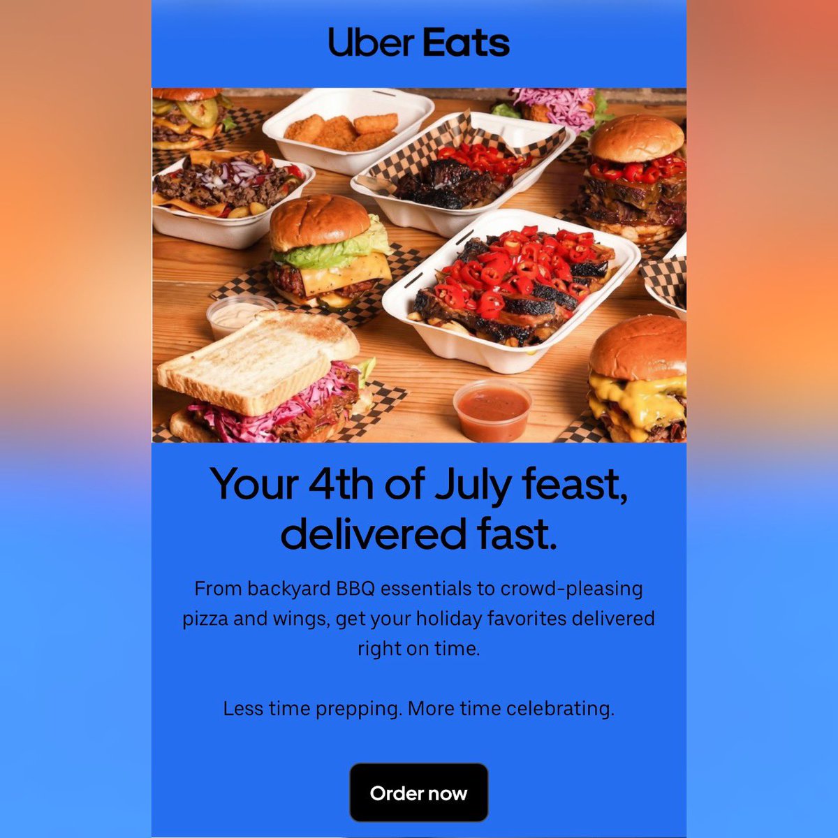 bsugarpromos's tweet photo. Spend less time stressing in the kitchen this holiday weekend! Order your 4th of July feast via @UberEats for delivery! Terms apply. Use code eats-qfhpuue at checkout or this link: 
https://t.co/YoyvKsaG5S Happy Independence Day 🇺🇸💙🎇 #ubereats #brownsugarpromotionsllc July 2026 https://t.co/Gm0mSTpFnV