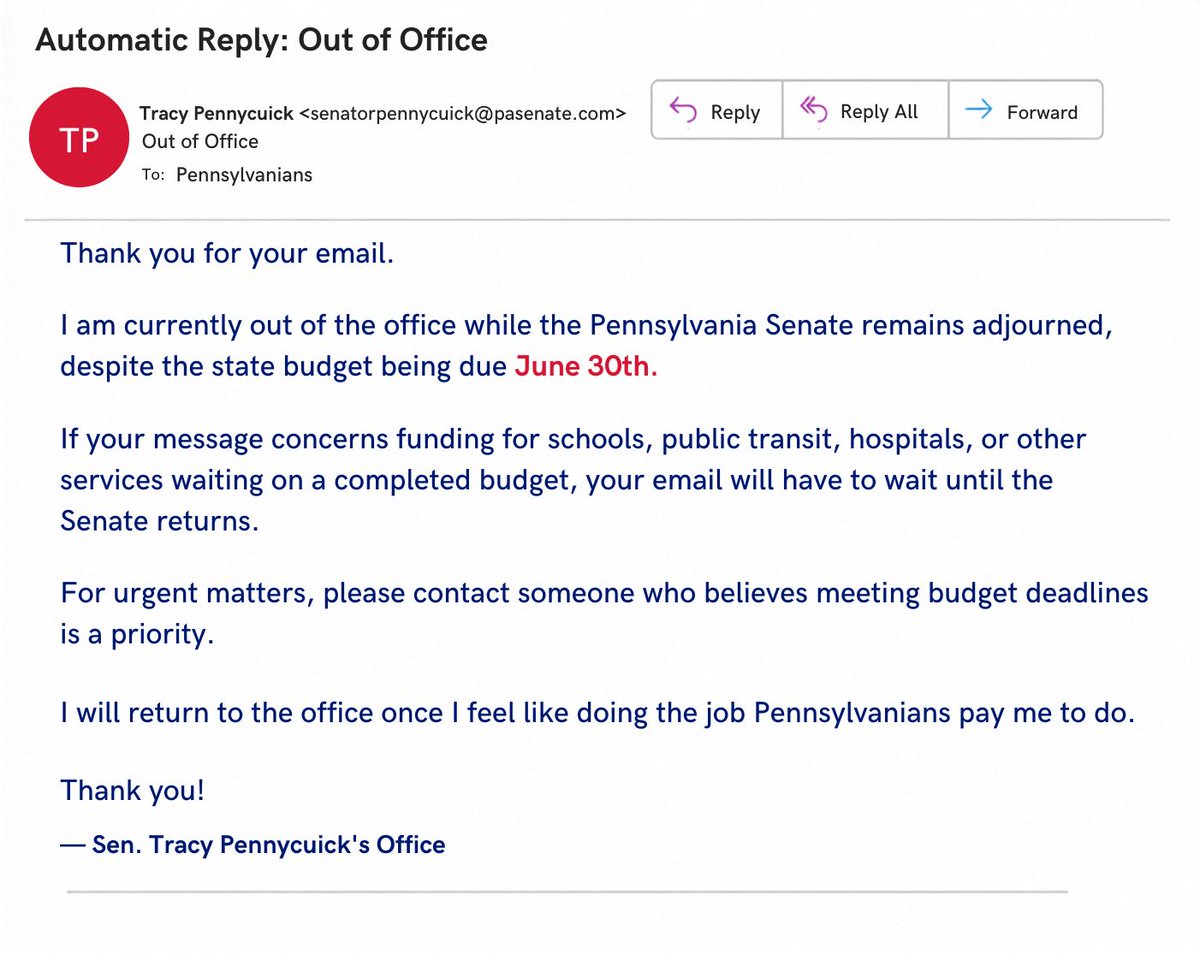 PaSDCC's tweet photo. Out of Office - Tracy Pennycuick https://t.co/L7LbDBXV2z