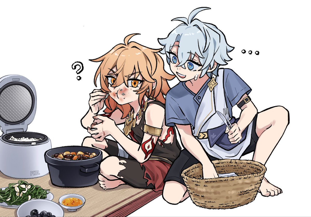 _aendee's tweet photo. Drew this together in a call as moral support 💪
(Made this based on M’s base sketch)
The random food 😭 …..
#phaidei https://t.co/gS7ZpaP9Uq