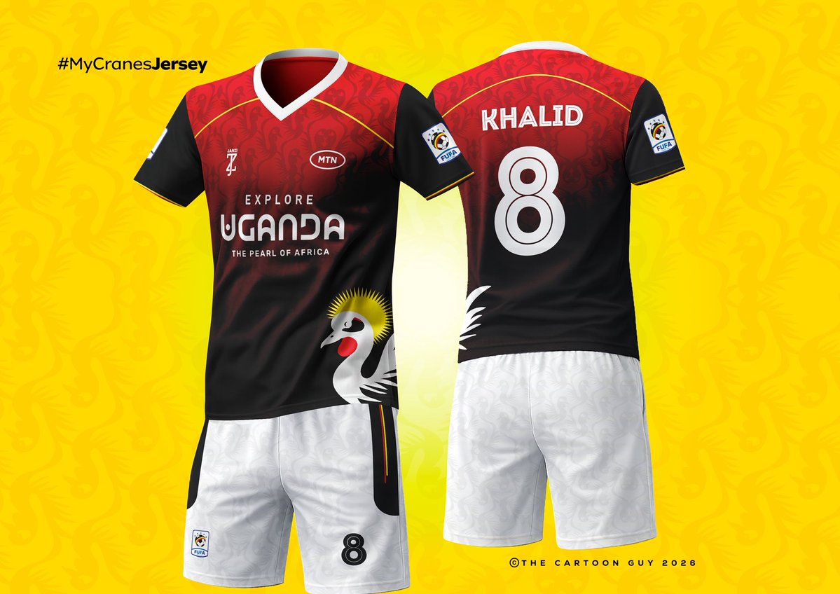Cartoon_Guy_'s tweet photo. ;@mtnug asked “What’s ONE thing you’d change about the Uganda Cranes jersey?”

Here’s my submission:
I have made the jersey tell more of Uganda’s story by incorporating subtle cultural pattern inspired by our heritage. 🇺🇬 #MyCranesJersey https://t.co/XVRSBwBdh4