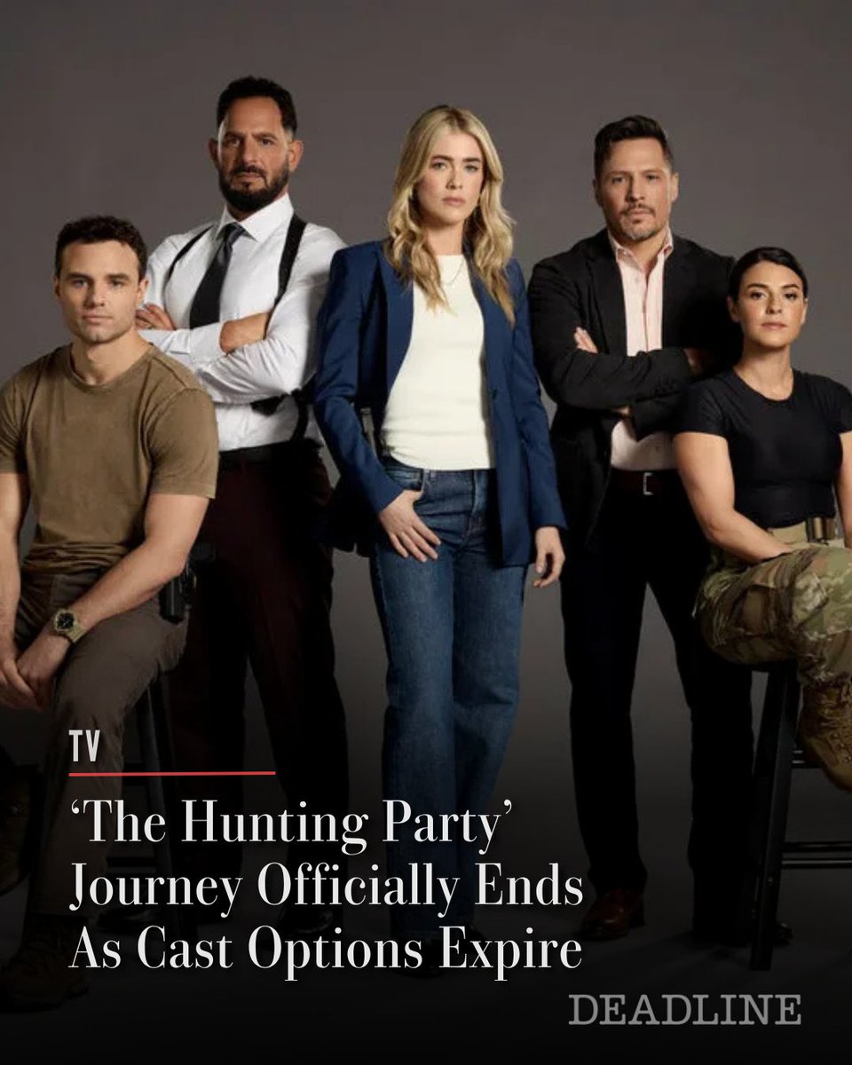 DEADLINE's tweet photo. The prospect did not seem that daunting as The Hunting Party had done well on not one but two streamers — NBC sibling Peacock, which has the full series, including next-day episodes, as well as Netflix, which had licensed previous seasons in the U.S., providing additional revenue to NBCUniversal.

Season 1’s strong launch on Netflix in the U.S. in February further boosted viewership on Peacock, where The Hunting Party already had been a solid performer.

In the end, that turned out not to be enough, with neither Peacock, nor Netflix — or anyone else — stepping in to save the series.

Read More: https://t.co/3j4MMgWoYJ