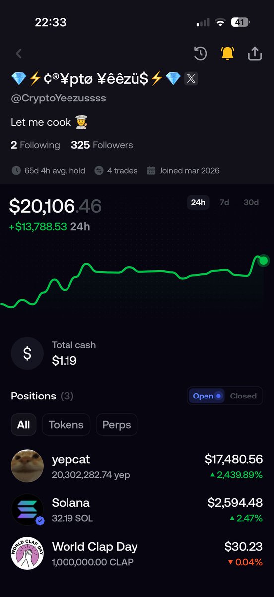 CryptoReny2's tweet photo. Yo guys, don’t forget our safe bet on $CLAP 👏
16º of August is coming and the guy hitted almost 1M on Instagram.. I expect a super fomo near the date👀📈
Ps: will do some Fomo Airdrops in the next minutes, so a lot of eyes will be on us😎

BCte9eFC1j5BM463RqkA17Yes8SpcMnMDzhybwmWpump
