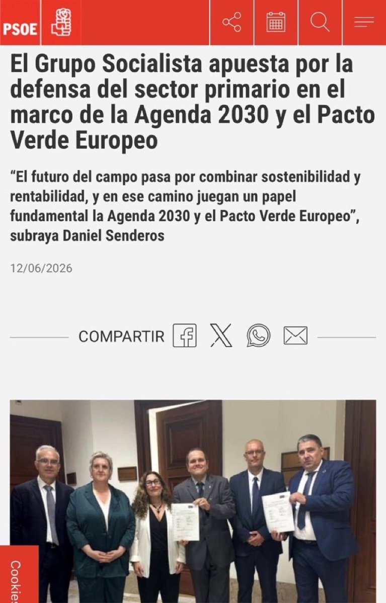 danielsenderos's tweet photo. Mientras el PP y Vox criminalizan el Pacto Verde Europeo y la Agenda 2030, y pretenden enfrentar la protección del medio ambiente con la agricultura, como hemos visto en el pacto de la vergüenza en Andalucía, nosotros les vamos a responder así. 👇 https://t.co/DKFRsOh6AZ