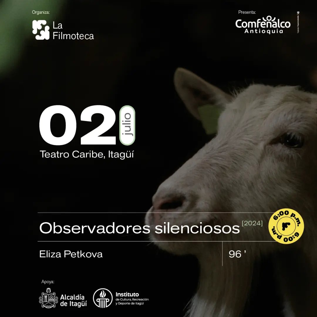 infolocalcomfe's tweet photo. 🎬🍃 Observadores silenciosos llega al Centro Cultural Caribe de Itagüí con una propuesta cinematográfica que une naturaleza, memoria y comunidad. Una función para disfrutar el cine desde otra mirada. ¡No te la pierdas! ✨🎥 #AgéndaT con #Infolocal 👉 https://t.co/K88bYz8yfv https://t.co/pwX4nniNnF