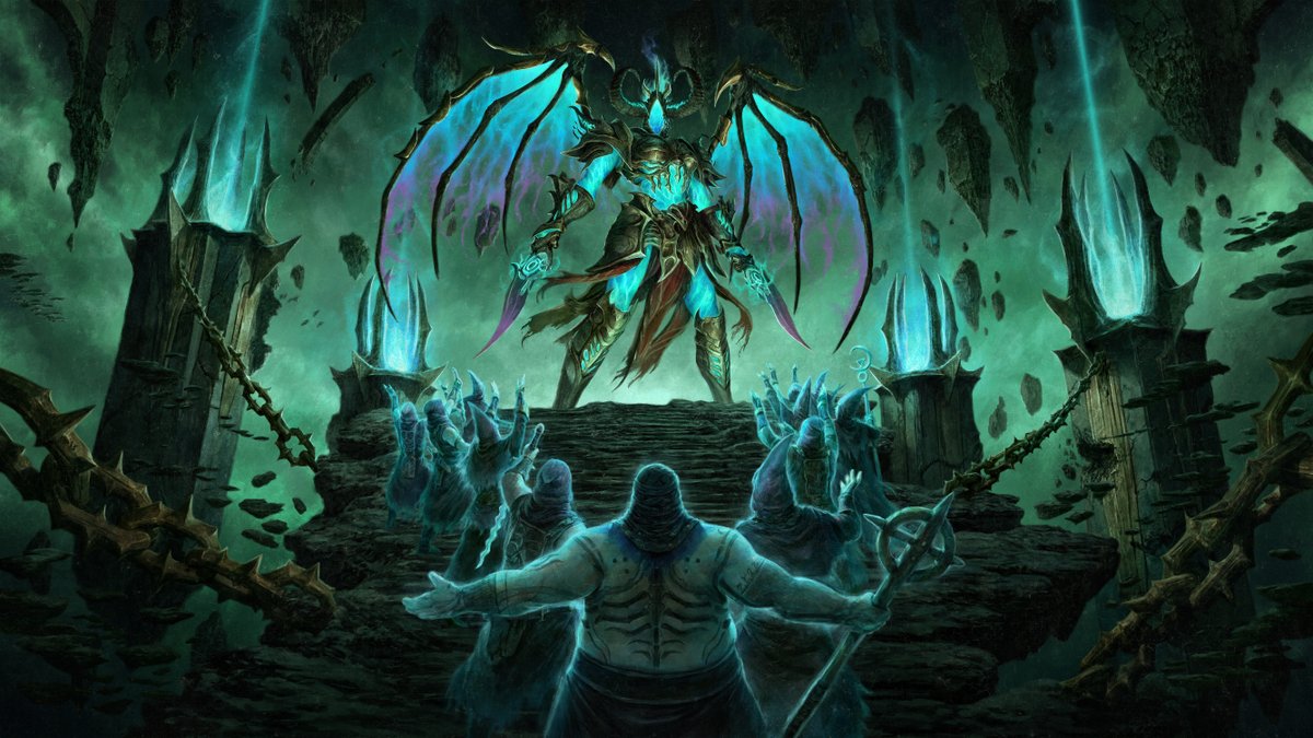 DaveRapoza's tweet photo. key art I created for Diablo IV's Season of Death Awakening https://t.co/gqM8QGAcGp