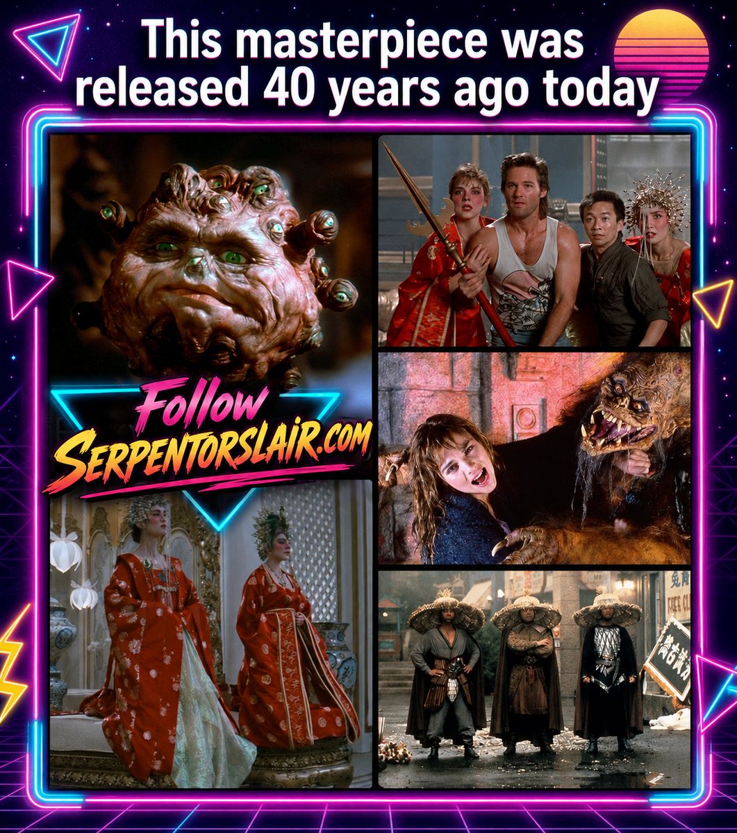 SerpentorsLairX's tweet photo. Who has "Big Trouble In Little China" as one of their all time favorite movies? #80skids https://t.co/77GRxPO2Qw